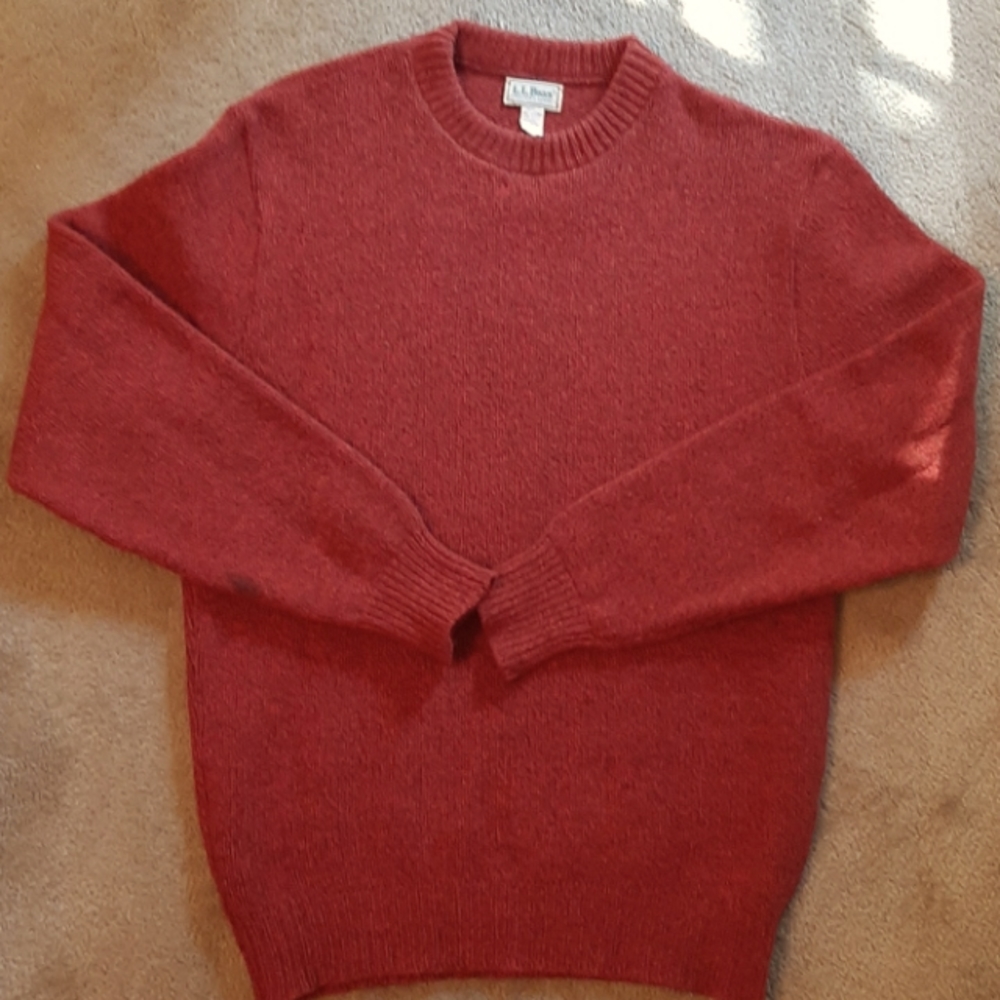 Vintage L.L. Bean Men's Heather Red Sweater XL Long
